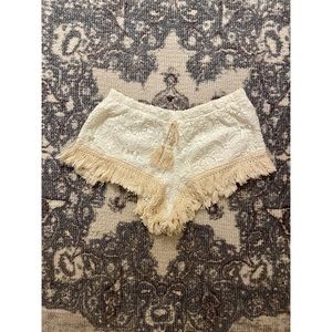 Surf Gypsy White Embroidered Shorts